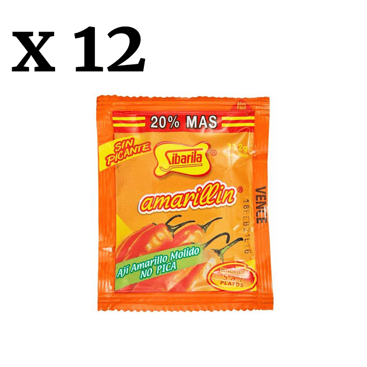 Amarillin Ají Amarillo Sibarita 31.2g Pack 12 Unidades 1