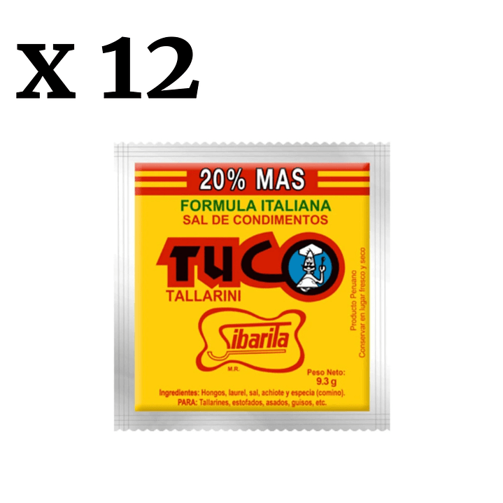 Tuco Tallarini Sibarita Pack 12 Sobres X 9.3g - Sabor Original 1