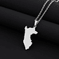 Collar Mapa Del Perú En Acero Inoxidable Quirúrgico 50cm - Miniatura 1