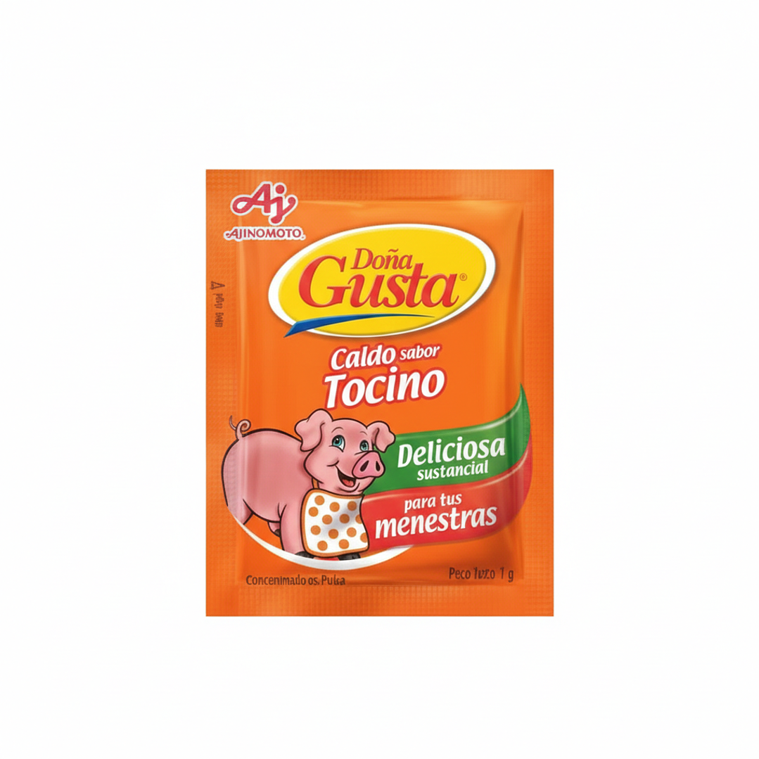 Concentrado en Polvo Doña Gusta Sabor Tocino 10u 1