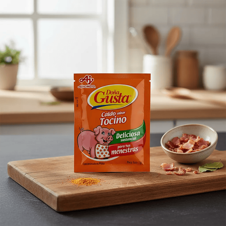 Concentrado en Polvo Doña Gusta Sabor Tocino 10u 2