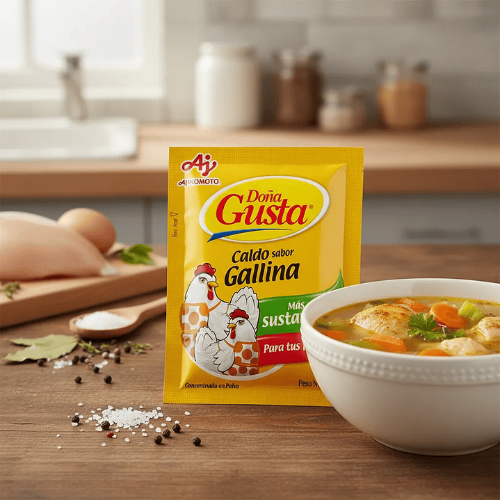 Concentrado en Polvo Doña Gusta Sabor Gallina 10u 2