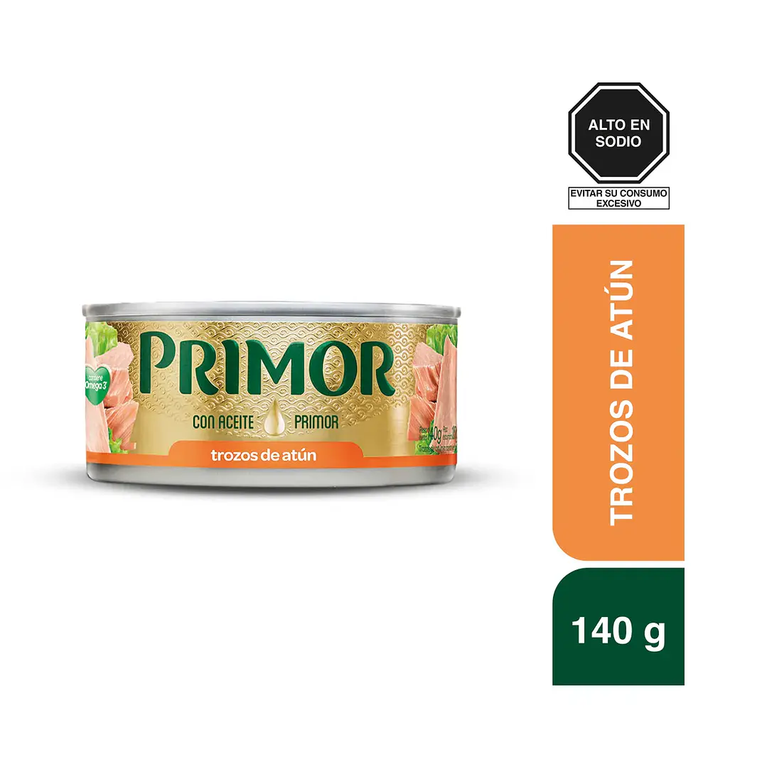 Trozos de Atún en Aceite Primor Lata 140 g 1