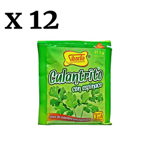 Culantrito con Espinaca Sibarita 31.2g Pack 12 Unidades | Salsa de Culantro Peruana
