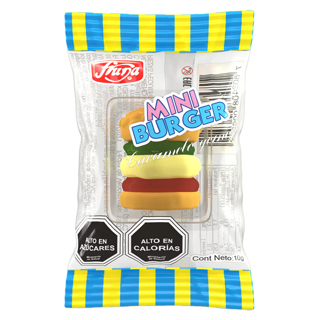 Gomitas Mini Burger Hamburguesa De Fruna Bolsa 36 Unidades.  2