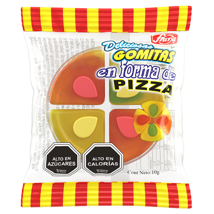 Gomitas Mini Pizza De Fruna Bolsa 36 Unidades 2