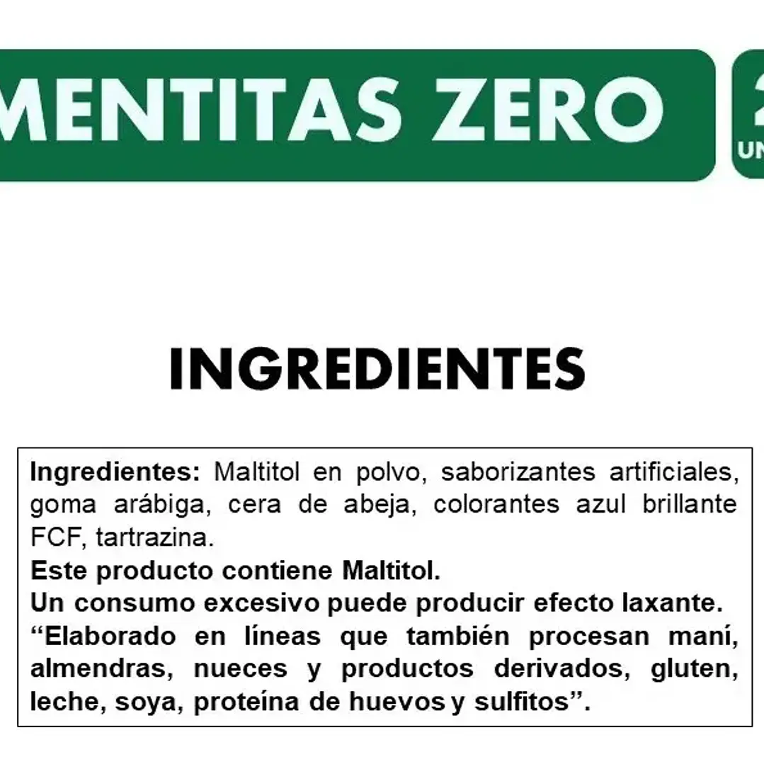 Mentitas Zero Ambrosoli Caja 24 un. Sin Azúcar 2
