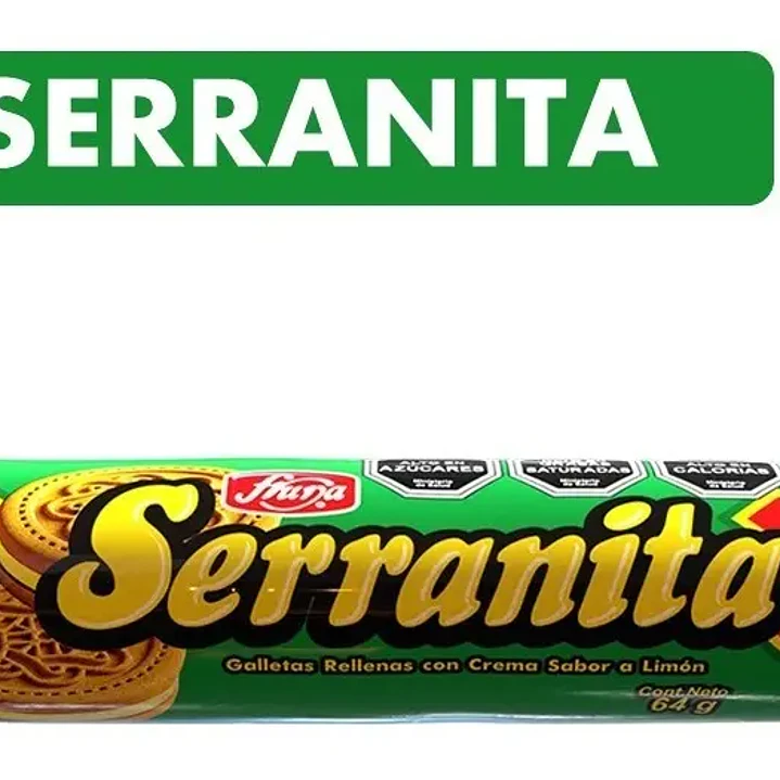 Galletas Serranitas Fruna de Limón Caja 32 un. 64g 1