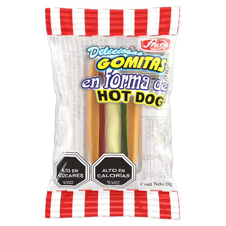 Gomitas Mini Hot Dog Completos Fruna Bolsa 36 un. 2