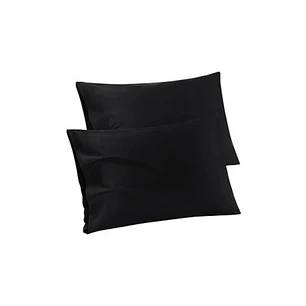 Fundas de Almohadas Negras Pack 2 unidades 50x70 cm