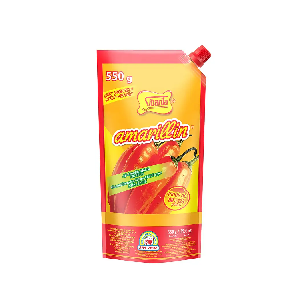 Ají Amarillo en Pasta Amarillin Sibarita Doypack 550 g 1