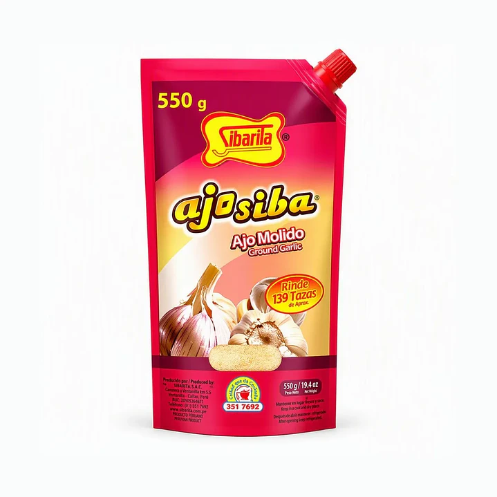 Ajos en Pasta Sibarita Doypack 550 g | Ajo Peruano Listo para Cocinar 1
