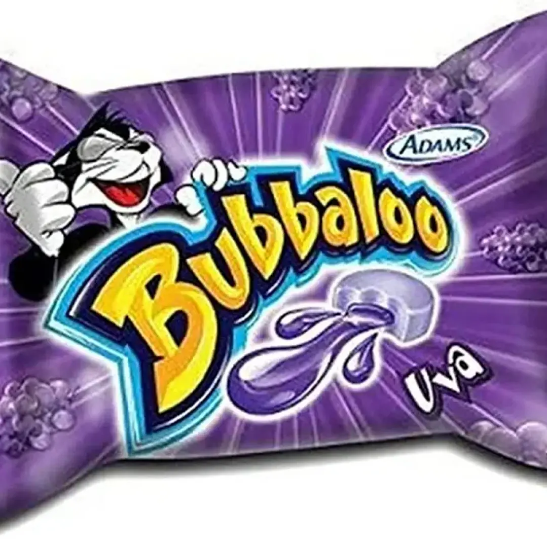 Caja Chicles Bubbaloo X60u Rellenos Sabor Uva | Chicles Peruanos con Relleno Dulce 2