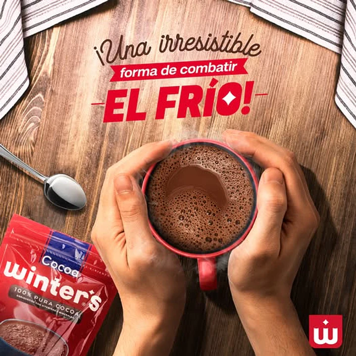 Cocoa Winters Pote 180g Cacao En Polvo Con Vitaminas Minerales 4