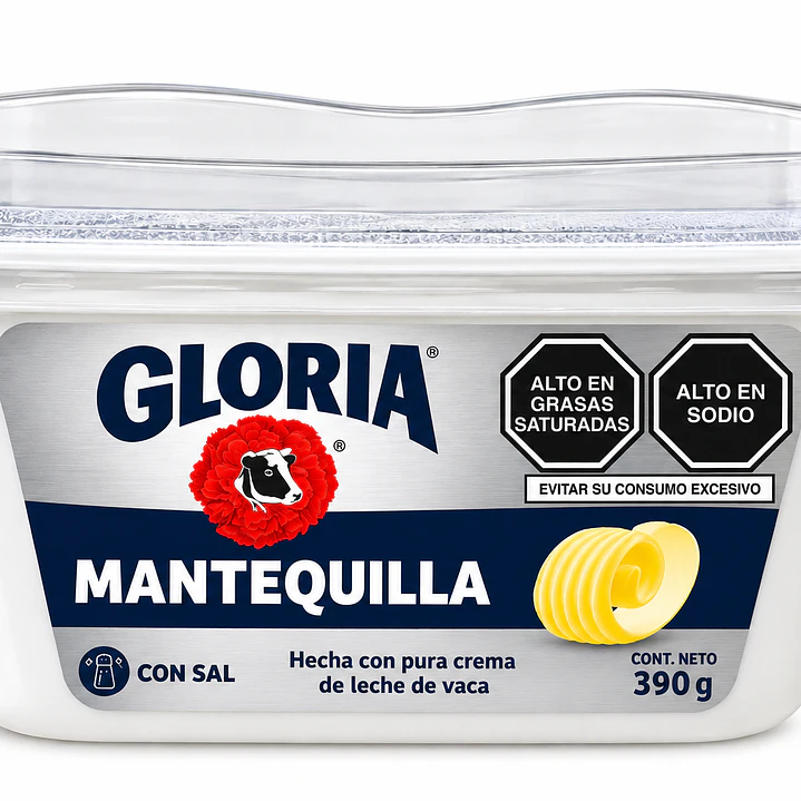 Mantequilla Gloria con Sal – Pote de 390g | 100% Original de Perú 1
