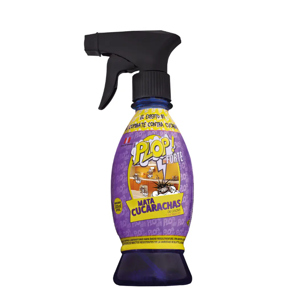 Insecticida Plop Forte Cucarachas Hormigas 300ml Sin Olor 1