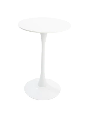 Mesa Alta Redonda en MDF y Metal de Bar 90X60cm