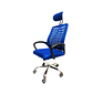 Silla Escritorio con Soporte para la Cabeza Azul - Miniatura 4