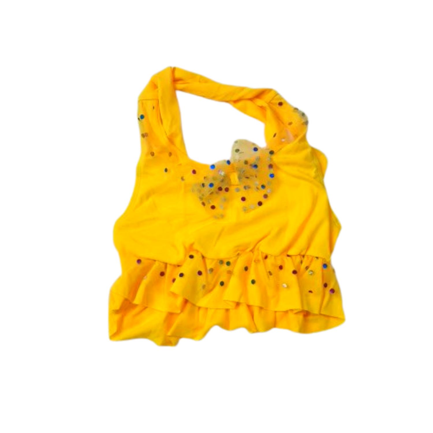 Traje de Baño para Niñas con Short Amarillo 3