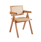Silla Chandigarh Madera Rattan - Miniatura 2