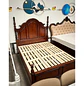Cama King Roble Americano Madera Maciza con Somier de Pino - Miniatura 10