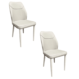 Pack x2 Silla de Comedor Blanca