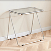 Mesa Plegable Transparente Gris