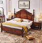 Cama King Roble Americano Madera Maciza con Somier de Pino - Miniatura 2