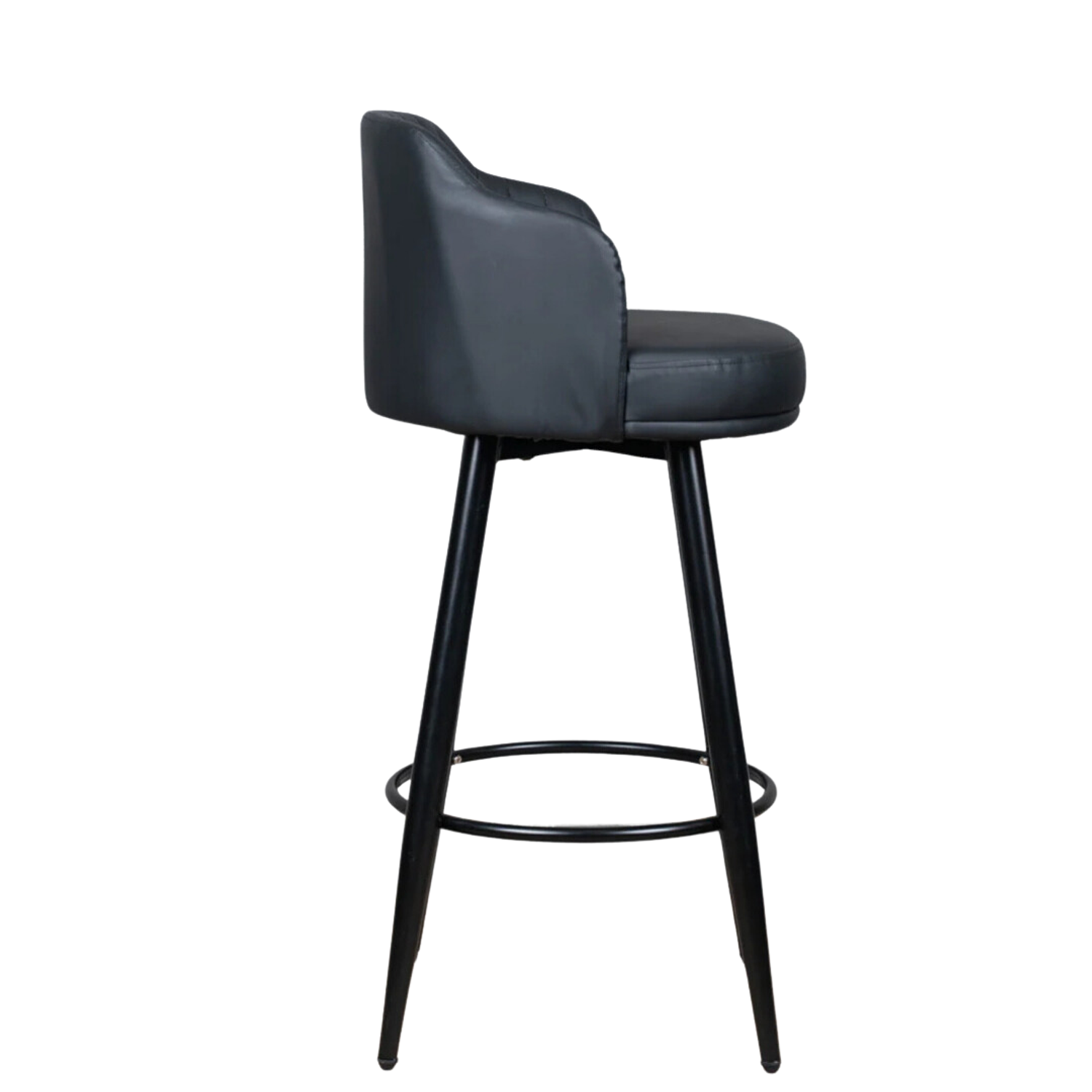 Piso de Bar y Taburete Eco cuero 66cm Negro 5