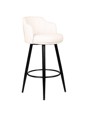 Piso de Bar y Taburete Eco cuero 66cm Blanco