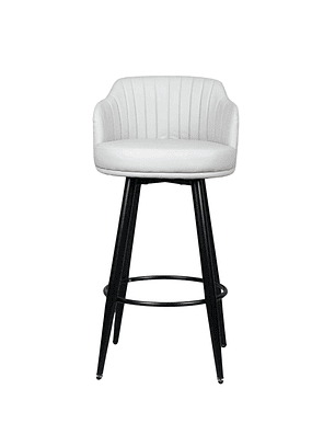 Piso de Bar y Taburete Eco cuero 66cm Blanco