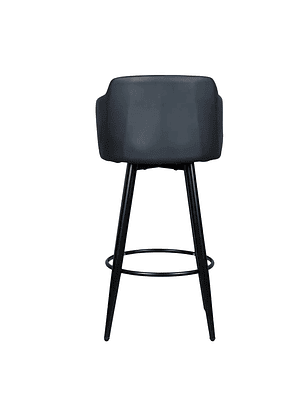 Piso de Bar y Taburete Eco cuero 66cm Gris Hueso