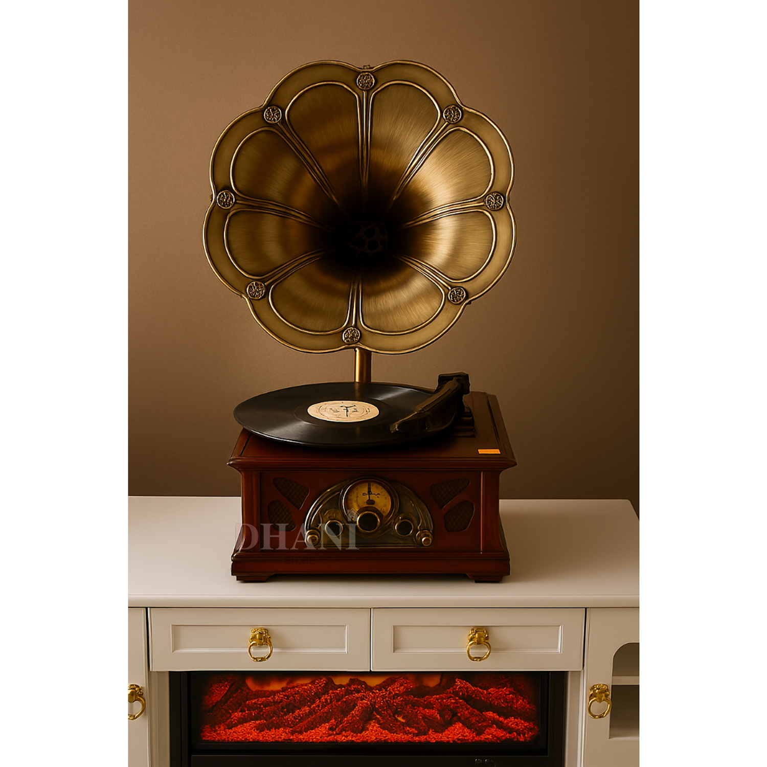 Toca Disco Elegante Caoba 2