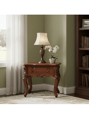 Mesa de Centro de Madera Tallada