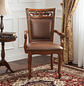Silla de Comedor de Madera Europea Caoba con Tallado - Miniatura 2