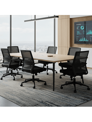 Mesa Rectangular de Madera Color Beige o Caoba Oscuro