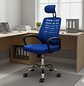 Silla Escritorio con Soporte para la Cabeza Azul - Miniatura 2