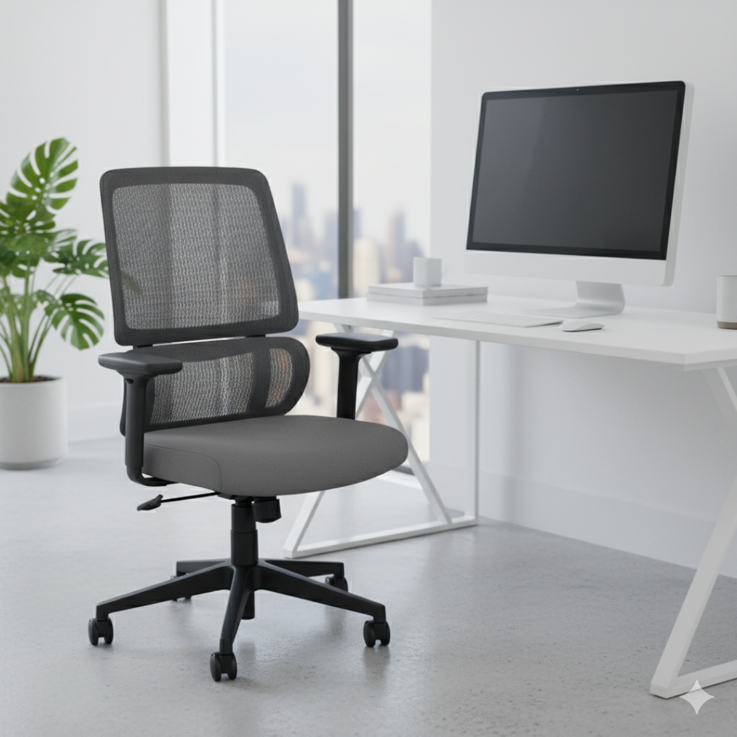 Silla de Escritorio Gerencial Gris 4