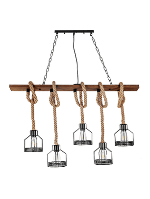 Lámpara Cáñamo Rustica 5 Soquetes E27