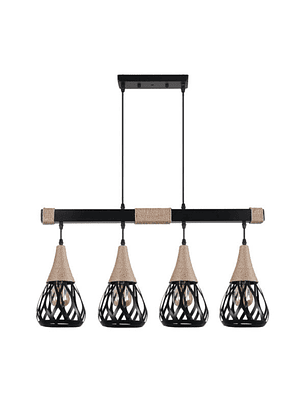 Lámpara Colgante Porta E27*4 Cáñamo
