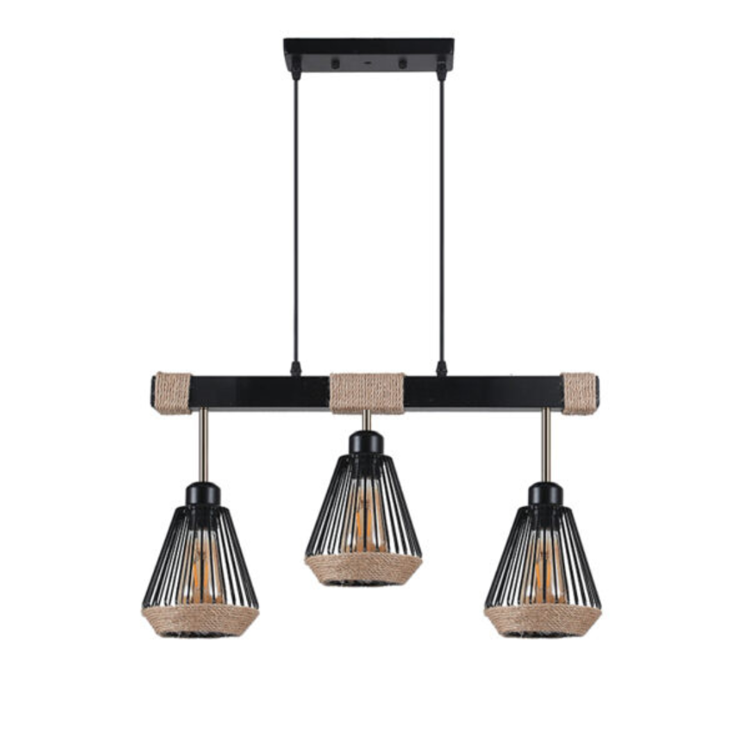 Lámpara Colgante Porta E27*3 Cáñamo 2