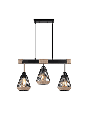 Lámpara Colgante Porta E27*3 Cáñamo