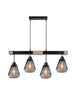 Lámpara Colgante Porta E27*4 Cáñamo