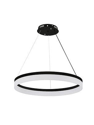 Lámpara Led Colgante Redondo 600mm Negro 36w