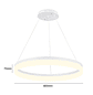 Lámpara Led Colgante Redondo 600mm Blanco 36w - Miniatura 2