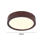Lámpara Led Redondo 400mm Sobrepuesto Con Control Madera Oscuro 36w+36w - Miniatura 1