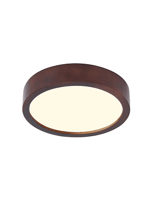 Lámpara Led Redondo 500mm Sobrepuesto Con Control Madera Oscuro 48w+48w
