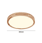 Lámpara Led Redondo 300mm Sobrepuesto Con Control Madera Clara 24w+24w - Miniatura 2