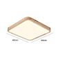 Lámpara Led Cuadrado 400mm Sobrepuesto Con Control Madera Clara 36w+36w - Miniatura 1
