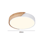 Lámpara Led Redondo 400mm Sobrepuesto Con Control Madera Clara 36w+36w - Miniatura 1